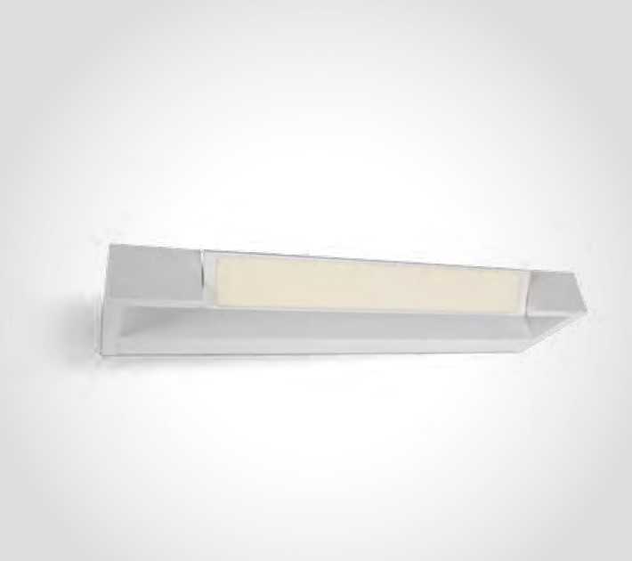 Sieninis šviestuvas 12W LED sieninis vonios šviestuvas, baltas, 3000K, IP44, 38112C/W/W