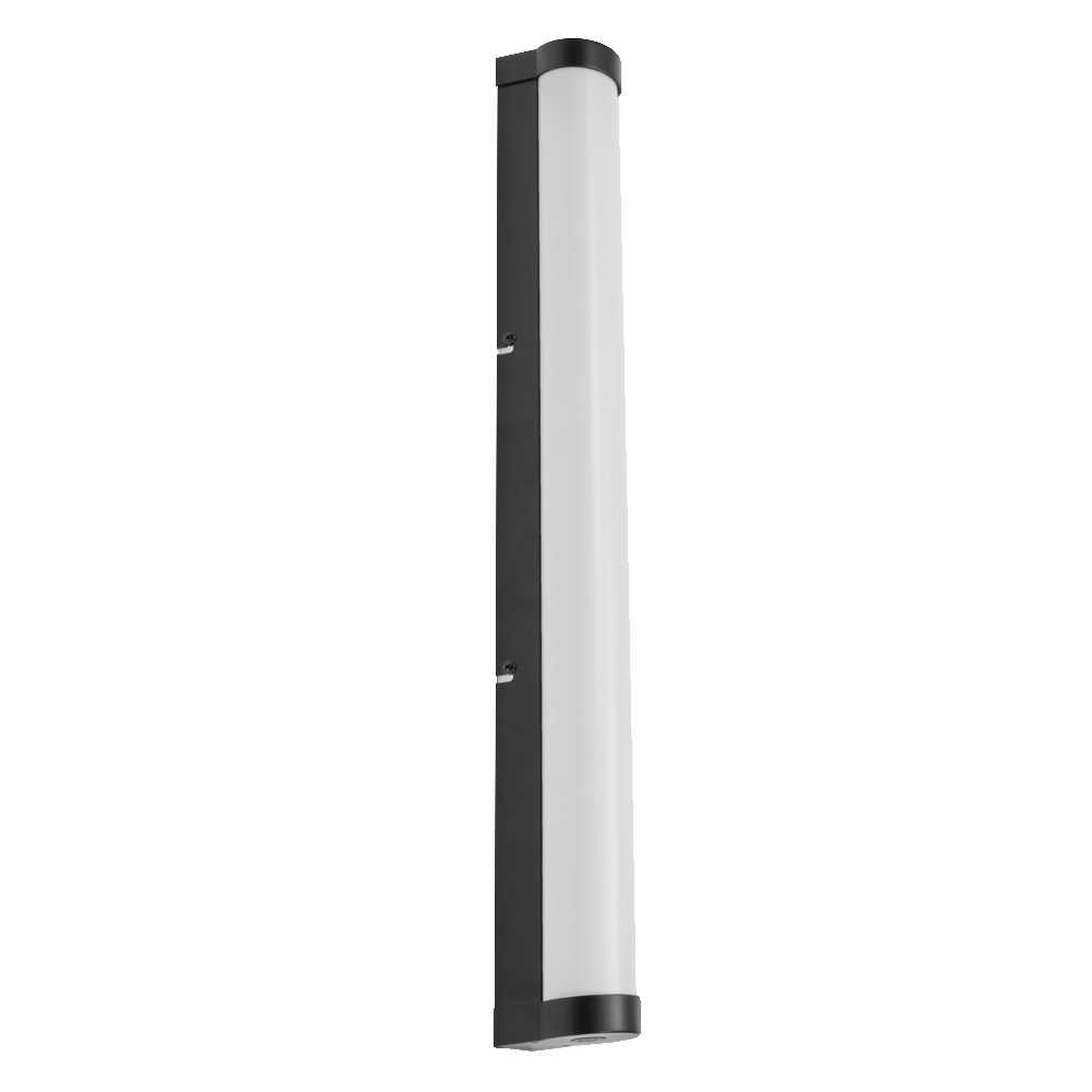 Sieninis šviestuvas 12W LED veidrodžio šviestuvas OBRIS TUBE, juodas, 3000/4000K, dimeriuojamas, IP44
