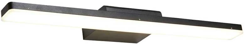 Sieninis šviestuvas 12W LED veidrodžio šviestuvas MALENE 4K, juodas, 4000K