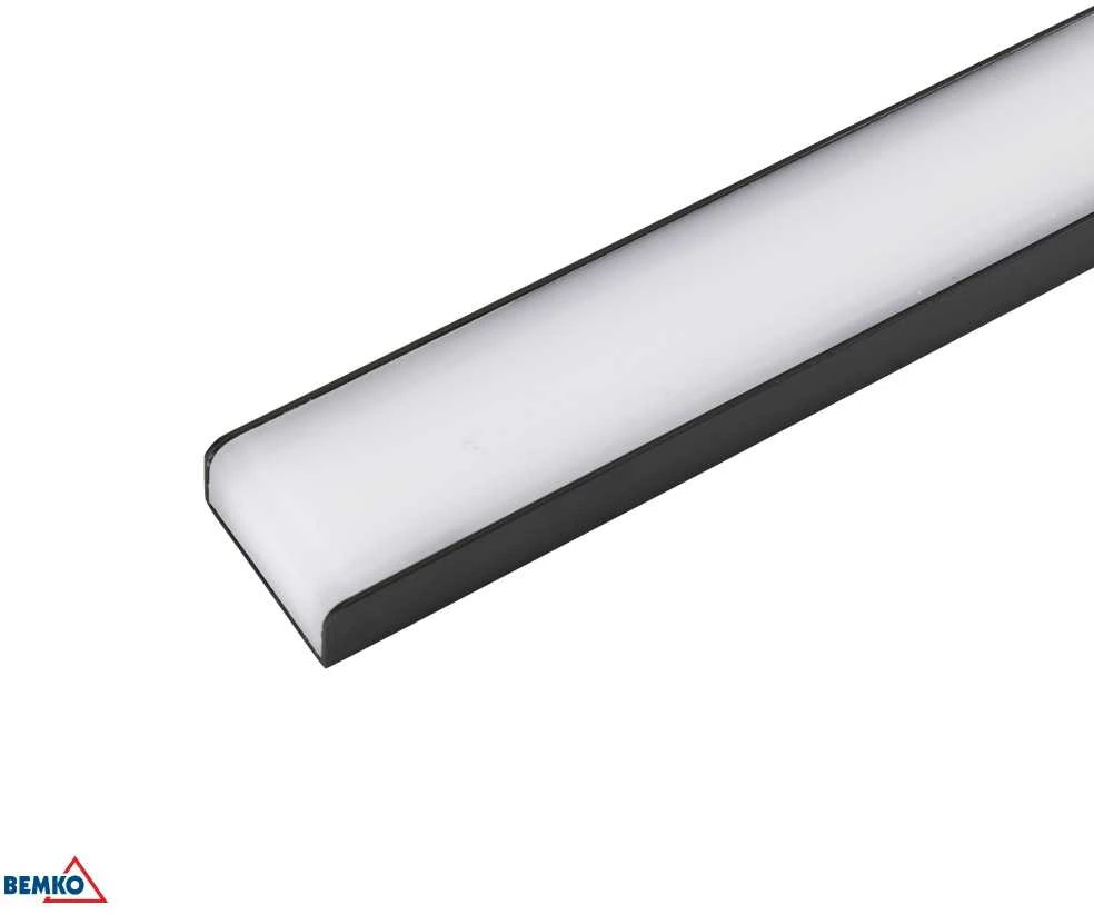 Sieninis šviestuvas Bemko 12W LED veidrodžio šviestuvas KEIRA, juodas, 4000K, IP44