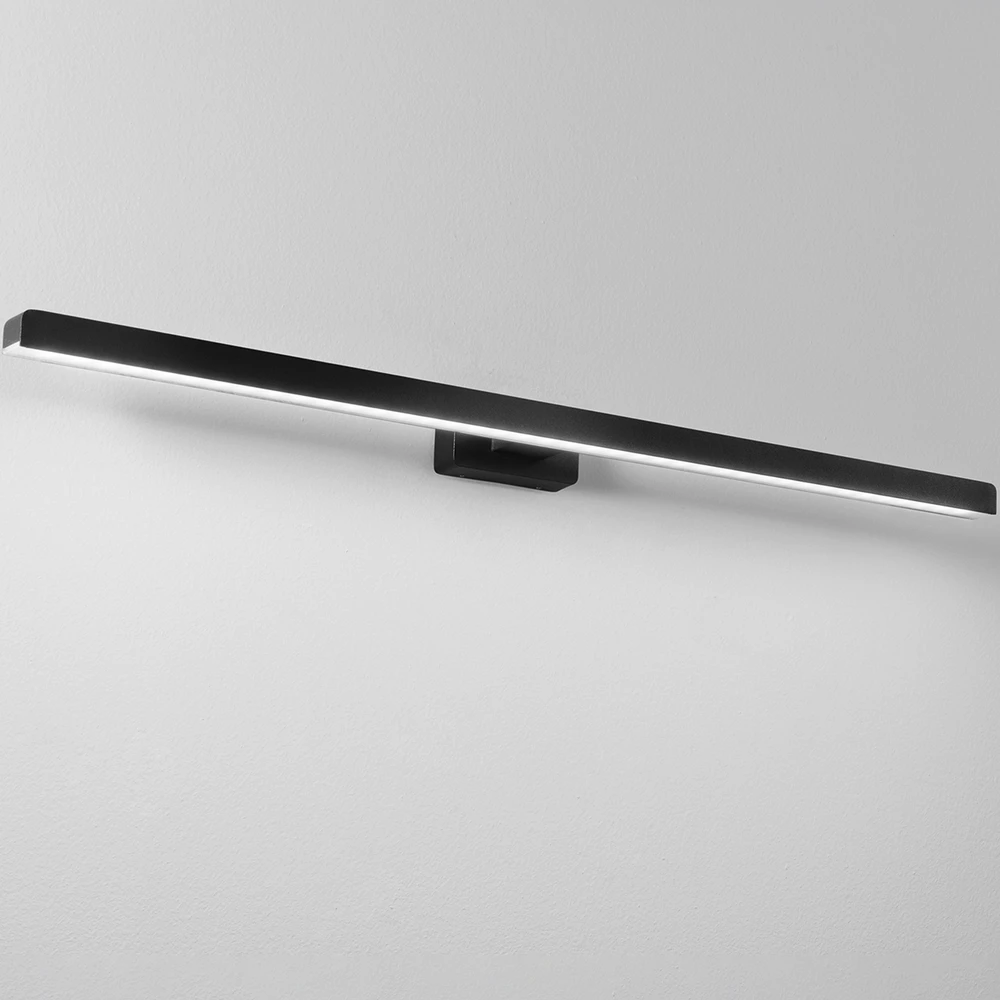 Sieninis šviestuvas 13W LED sieninis vonios šviestuvas LANCER, juodas, 3000K, IP54