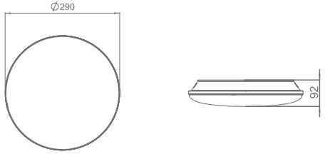 15W LED plafonas MILO, baltas, 4000K, su judesio davikliu