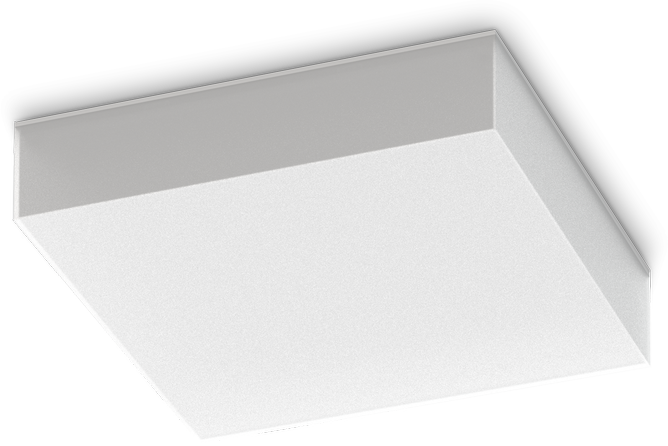 18W LED kvadratinis lauko plafonas SNOW, baltas, 4000K, IP65, 326245