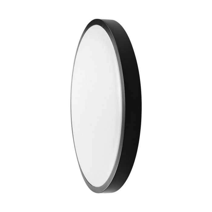 Lubinis šviestuvas V-tac 18W LED paviršinis šviestuvas, juodas, 4000K, IP44, SAMSUNG LED chip, su judesio davikliu