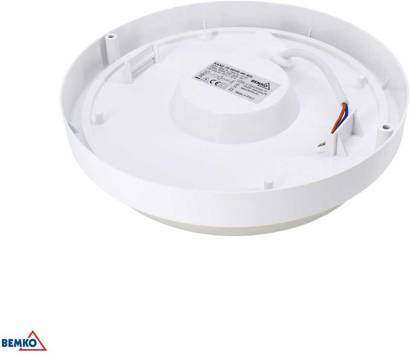 Bemko 18W LED plafonas CIRCLE, baltas, 4000K, IP54, su judesio davikliu