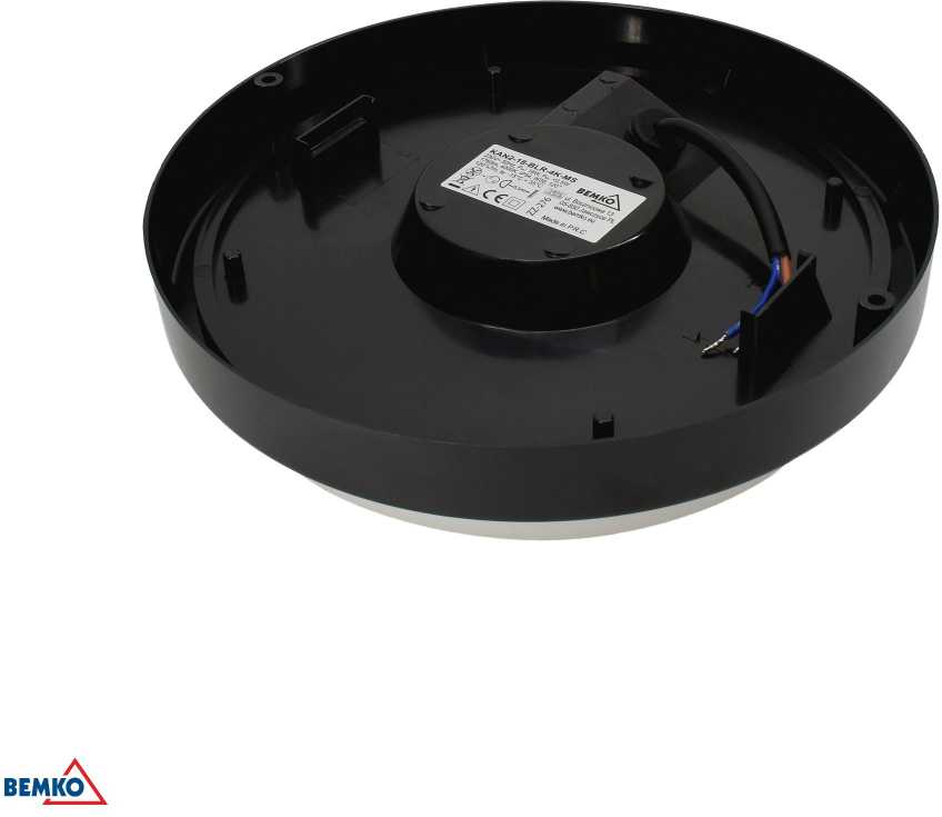 Bemko 18W LED plafonas KANLO, juodas, 4000K, IP54, 120°