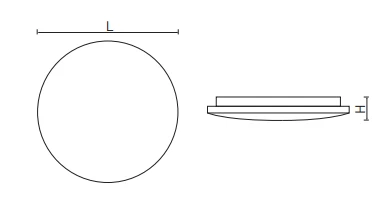 Sieninis šviestuvas 18W LED plafonas SATURN, baltas, 4000K, su judesio davikliu