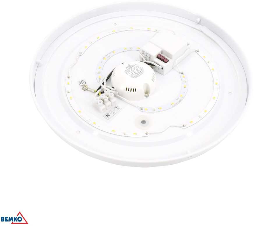Bemko 18W LED plafonas su judesio davikliu PLATO, baltas, 3000K, IP44