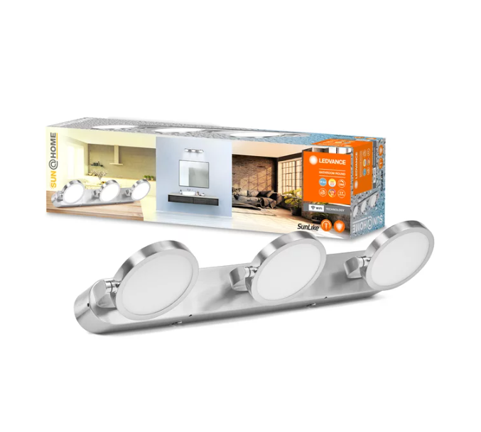 Sieninis šviestuvas Ledvance Smart 20W LED vonios šviestuvas SUNATHOME, sidabro sp., 2200-5000K, dimeriuojamas
