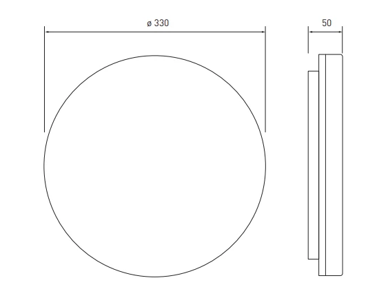 Sieninis šviestuvas 24W LED plafonas BESA, baltas, 3000K, IP54