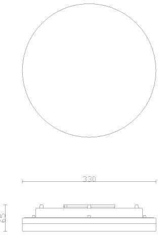 29W LED paviršinis šviestuvas SIRIUS, baltas, 4000K, IP54