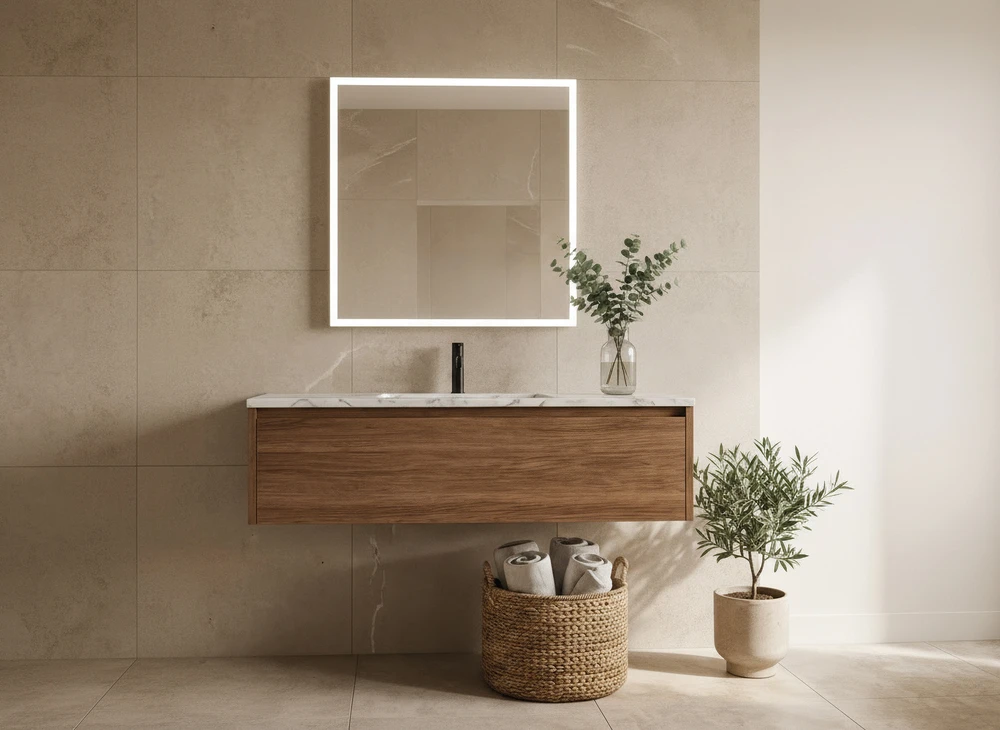 Sieninis šviestuvas 34W LED šviestuvas - veidrodis AMANZI, chromo sp., 3000K, IP44, A3596002