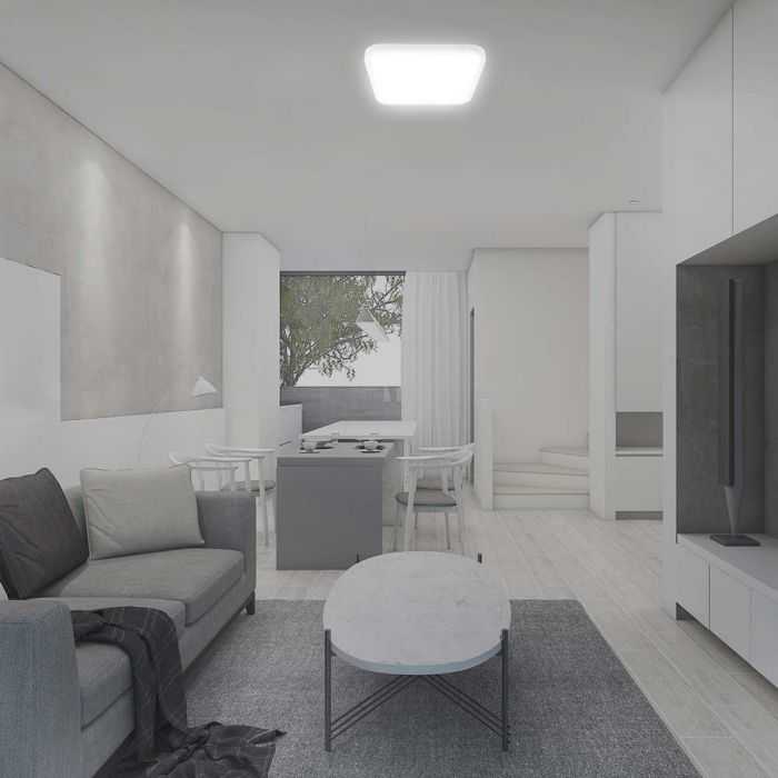 Sieninis šviestuvas 36W LED paviršinis šviestuvas, kvadratinis, baltas, 4000K, IP44, SAMSUNG LED chip, su judesio davikliu
