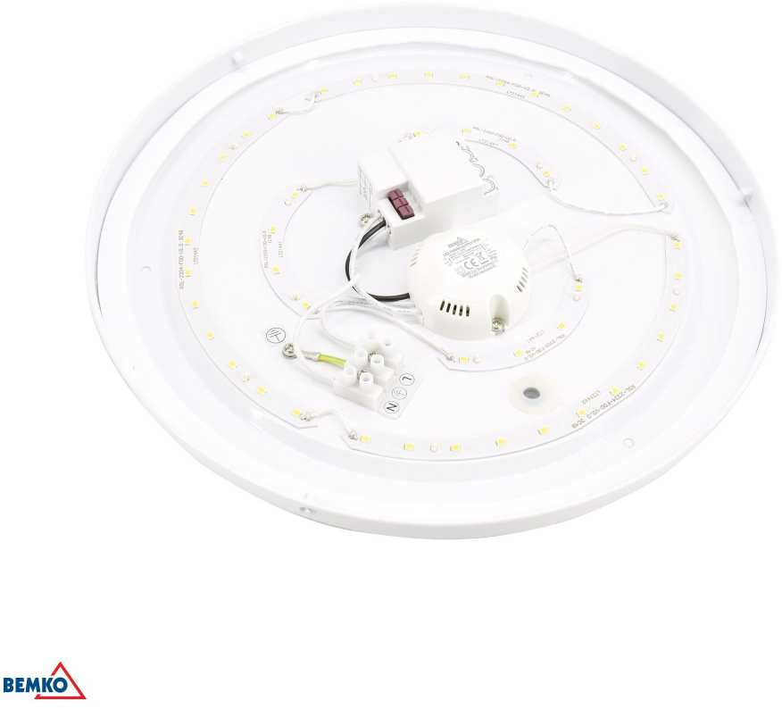 Bemko 36W LED plafonas su judesio davikliu PLATO, baltas, 3000K, IP44