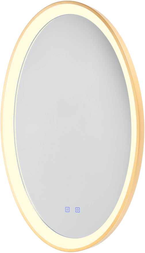Sieninis šviestuvas 36W LED šviestuvas - veidrodis VANITY, matinės aukso sp., 3000/4000/6000K, dimeriuojamas, IP44, 01-3822