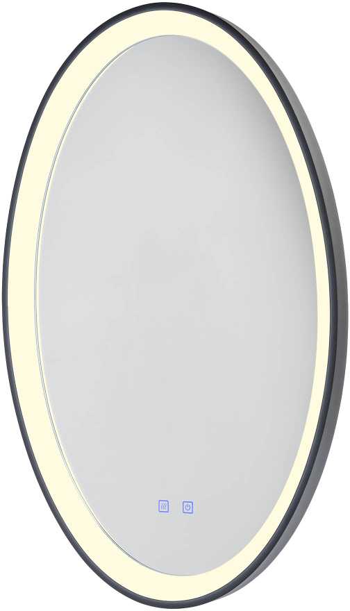 Sieninis šviestuvas 36W LED šviestuvas - veidrodis VANITY, juodas, 3000/4000/6000K, dimeriuojamas, IP44, 01-3823