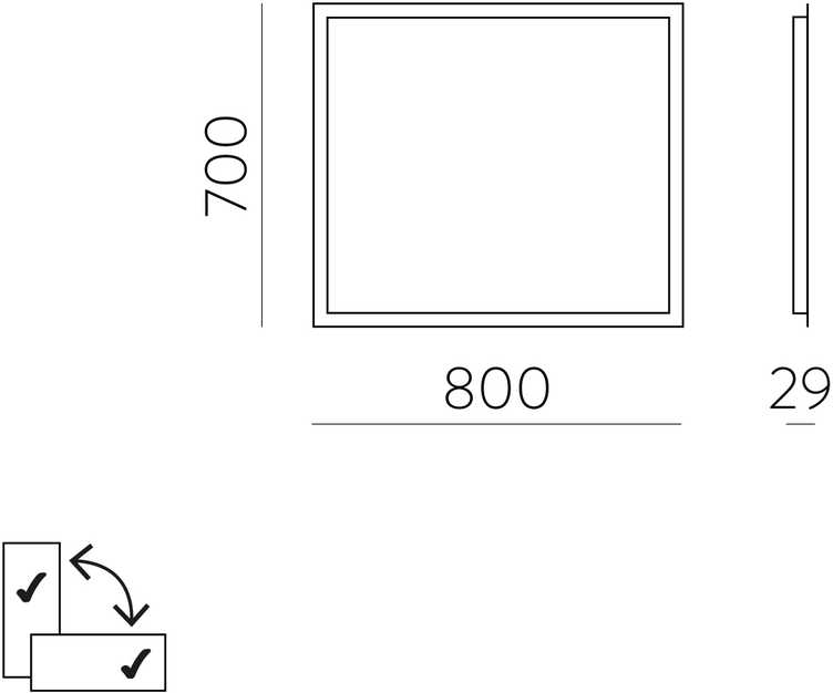 Sieninis šviestuvas 40W LED šviestuvas - veidrodis AMANZI, chromo sp., 3000K, IP44, A3596102