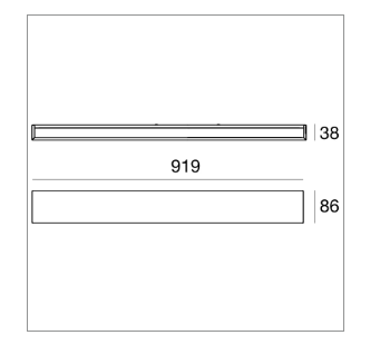 41W LED linijinis paviršinis šviestuvas BOX_W2, baltas, 3000K, IP40