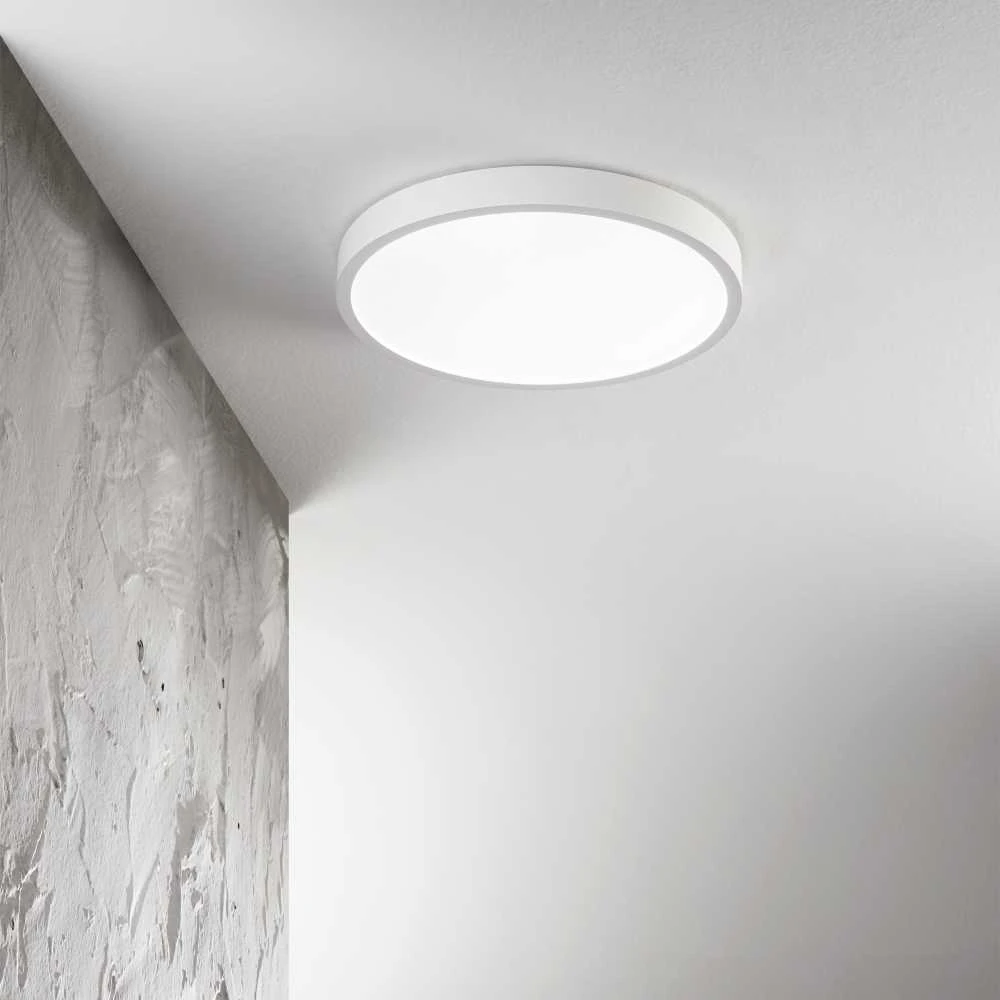 Lubinis šviestuvas Ideal Lux 44W LED plafonas RAY, baltas, 3000/4000K, IP44, 327693