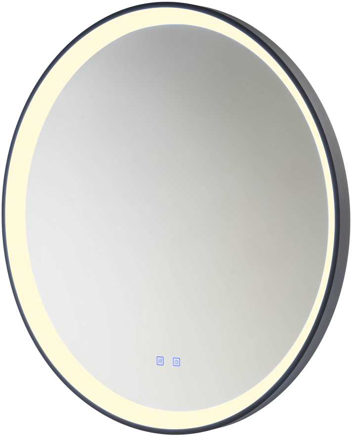 Sieninis šviestuvas 48W LED šviestuvas - veidrodis VANITY, juodas, 3000/4000/6000K, dimeriuojamas, IP44, 01-3826