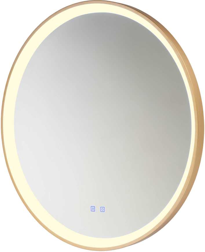 Sieninis šviestuvas 48W LED šviestuvas - veidrodis VANITY, matinės aukso sp., 3000/4000/6000K, dimeriuojamas, IP44, 01-3825