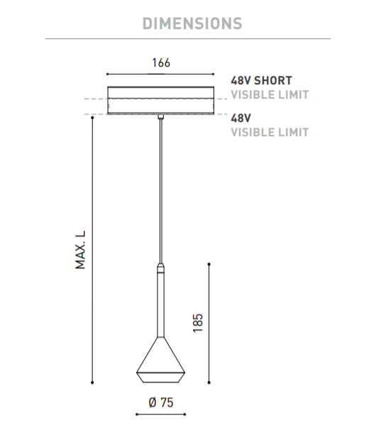 6,5W pakabinamas šviestuvas į magnetinį bėgelį SPIN 48V, 3000K, 2m, DALI, aukso spalvos