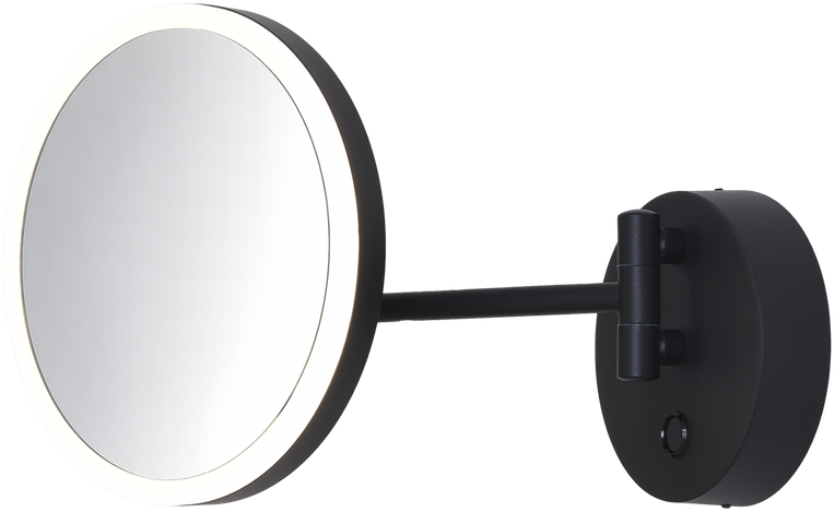 Sieninis šviestuvas 7W LED šviestuvas - veidrodis BOAN, matinės juodos sp., 3000/4000K, IP44, A3252174NL