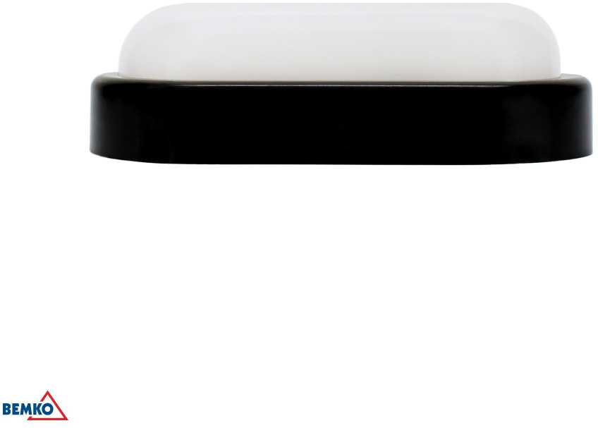 Bemko 8W LED plafonas KANLO, juodas, 4000K, IP54, 120°, su judesio davikliu