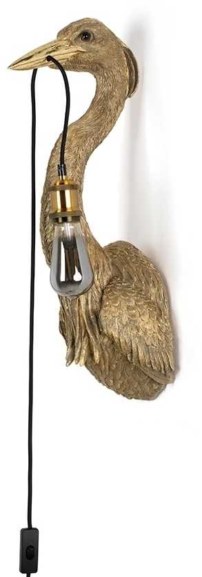 Sieninis šviestuvas ANIMAL HERON, E27, aukso sp.
