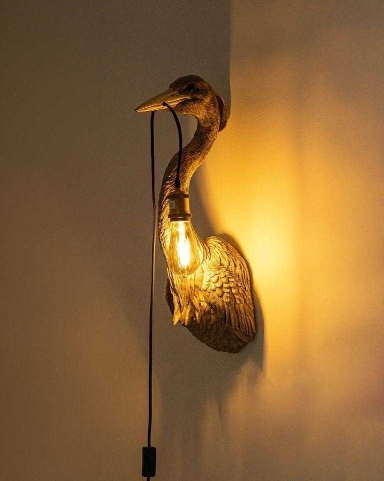 Sieninis šviestuvas ANIMAL HERON, E27, aukso sp.
