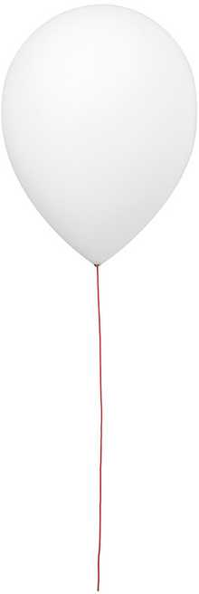 Sieninis šviestuvas BALLOON, E27, baltas, su jungikliu