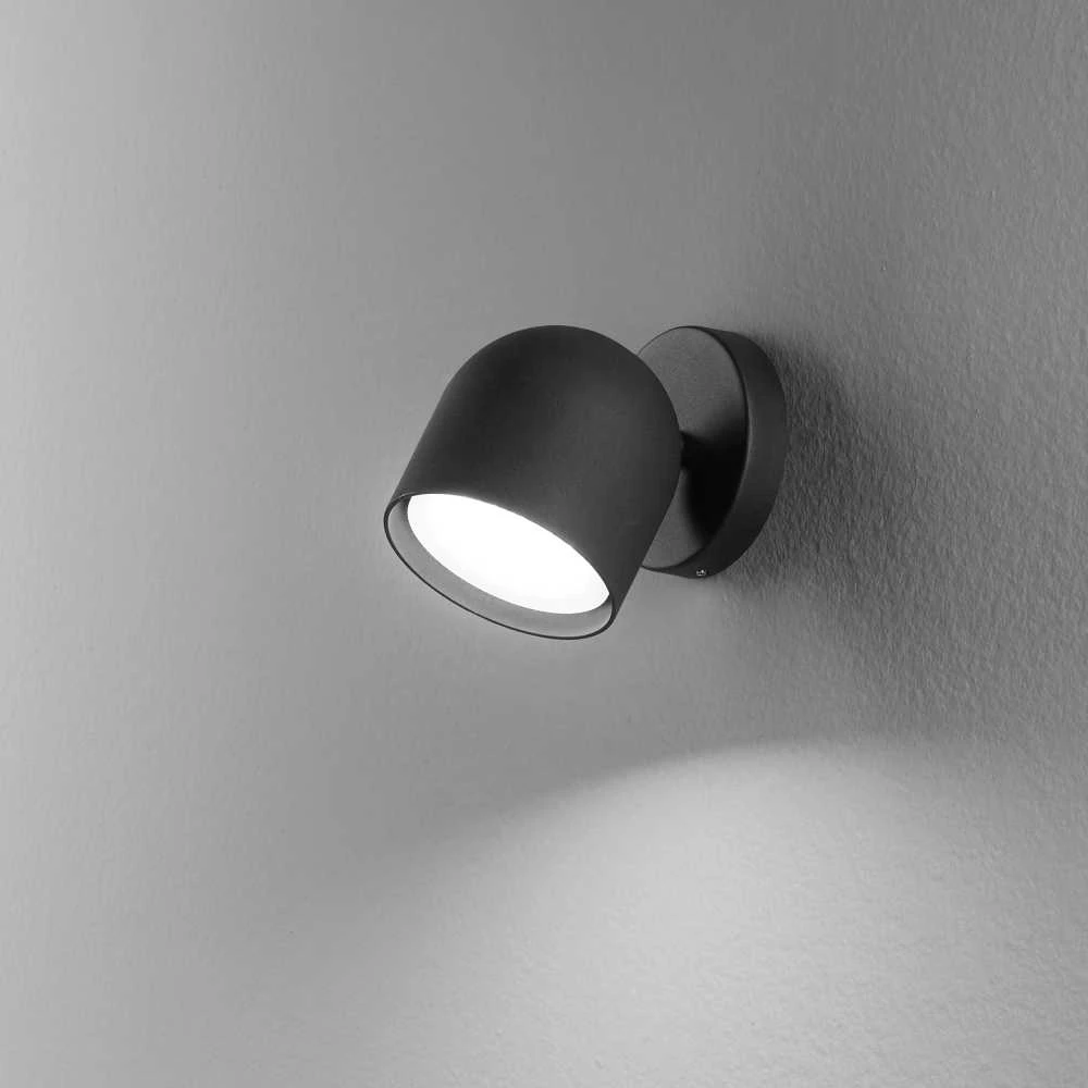Ideal Lux Sieninis šviestuvas DODO, GX53, juodas, 314099