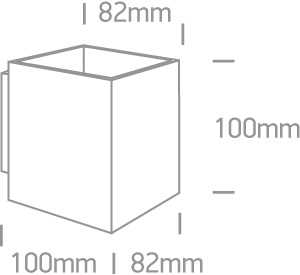 Sieninis šviestuvas, G9, juodas, 6017A/B