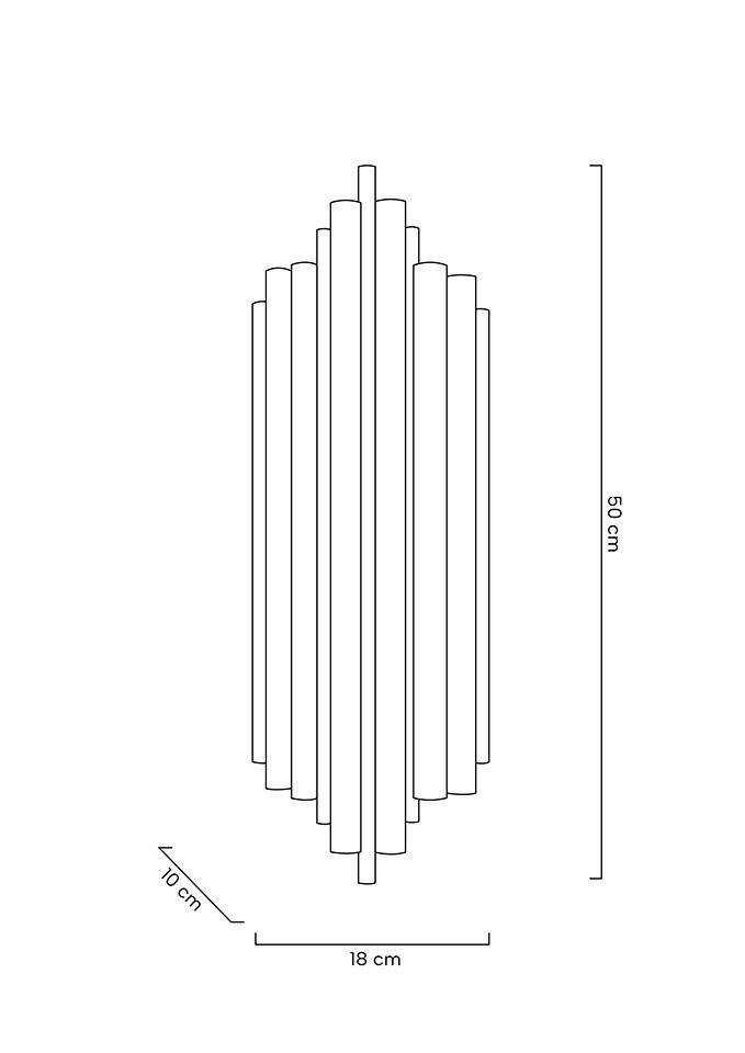 Sieninis šviestuvas HARMONIC, 2xE14, juodas, šviečia į viršų ir į apačią
