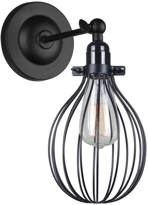 Lubinis šviestuvas Netlighting Sieninis šviestuvas LESTO, 1xE27, juodas