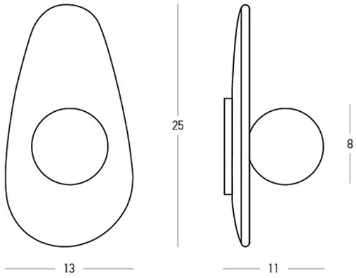 Sieninis šviestuvas PILO, G9, kavos/baltos sp., 2623
