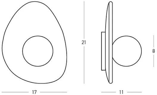 Sieninis šviestuvas PILO, G9, terakotos/baltos sp., 2622