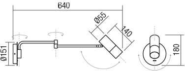 Sieninis šviestuvas PIVOT, GU10, baltas, 01-2368