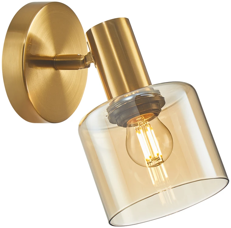 Italux Sieninis šviestuvas Santia WL-65342-1 BRO+AMBER