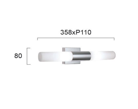 Sieninis šviestuvas SELDON, G9, baltos/chromo sp., IP44, 4132800