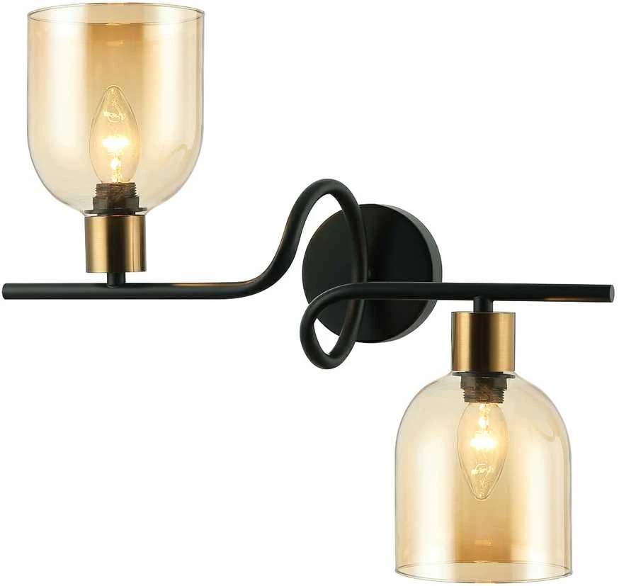 Italux Sieninis šviestuvas Servio WL-66892-2A-BK-AMB