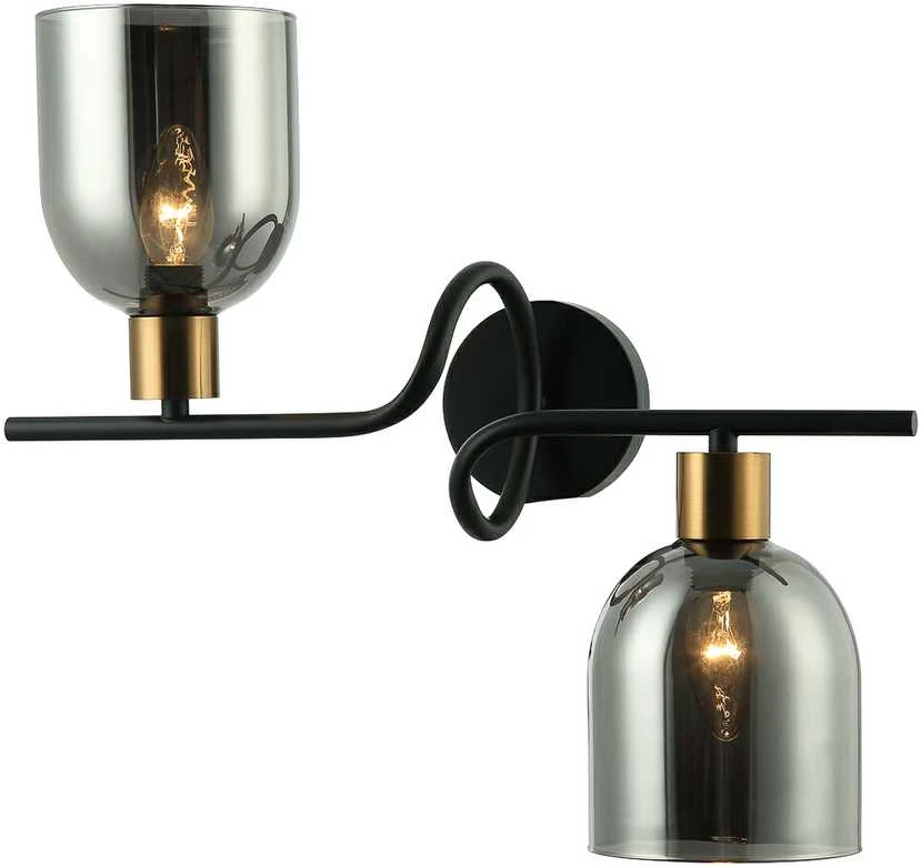 Italux Sieninis šviestuvas Servio WL-66892-2A-BK-SG