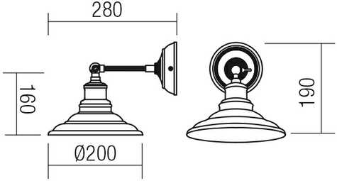 Sieninis šviestuvas SPINNER, E27, sendinto vario/juodas