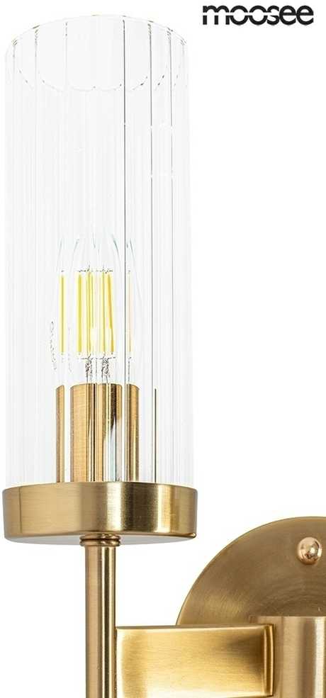 Sieninis šviestuvas TORCH TWIN, 2xE14, aukso sp.