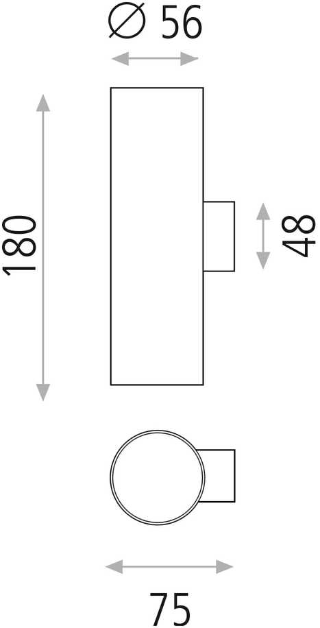 Sieninis šviestuvas ZOOM, GU10, baltas, A37640B
