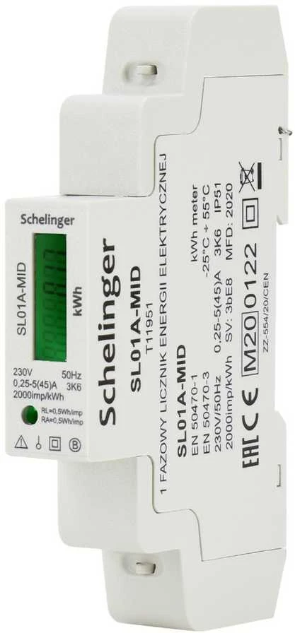 Schelinger Skaitiklis elektrai MID, vienfazis, IP51