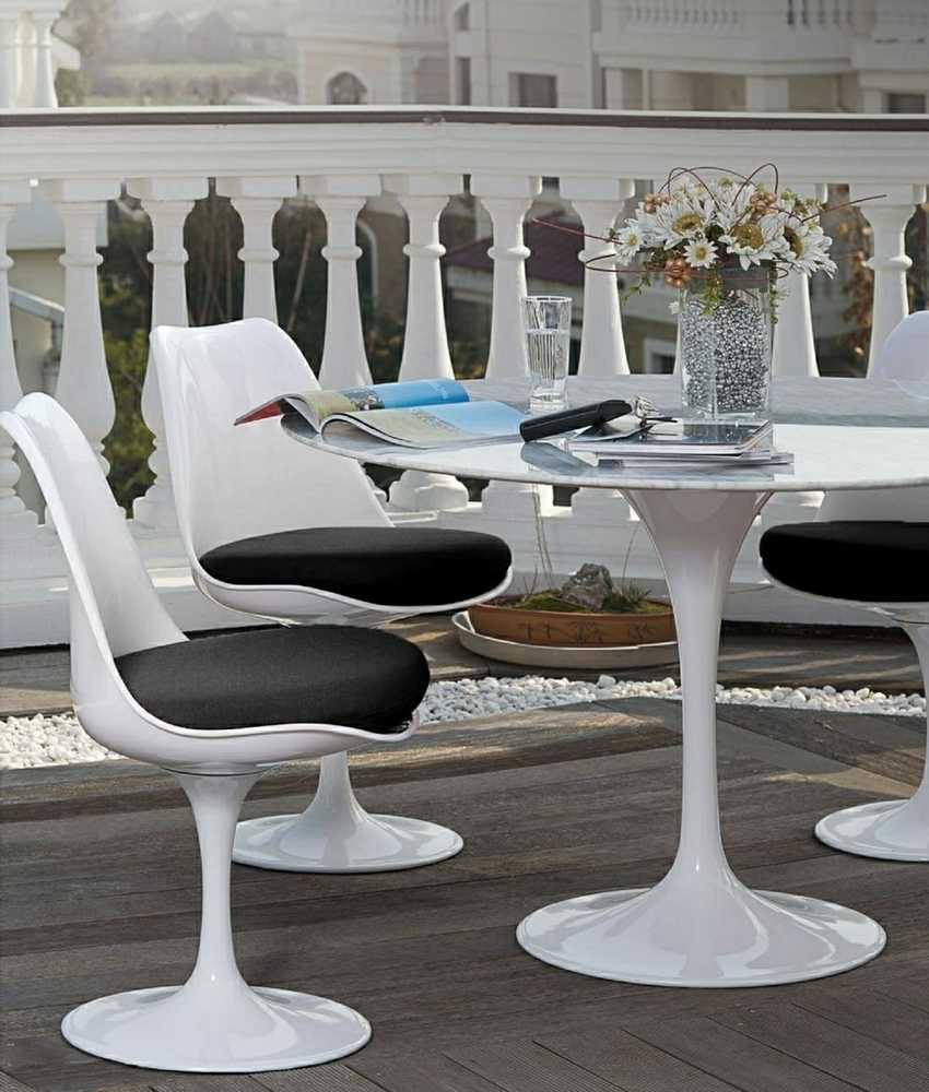 Stalas TULIP MARBLE, baltas