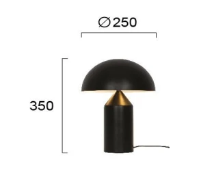Stalo šviestuvas NILSON, 2xE14, juodas, 4278900