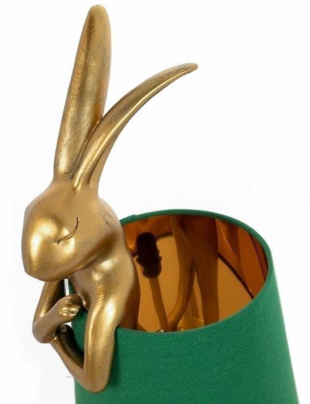 Stalo šviestuvas RABBIT, E14, aukso/žalios sp.