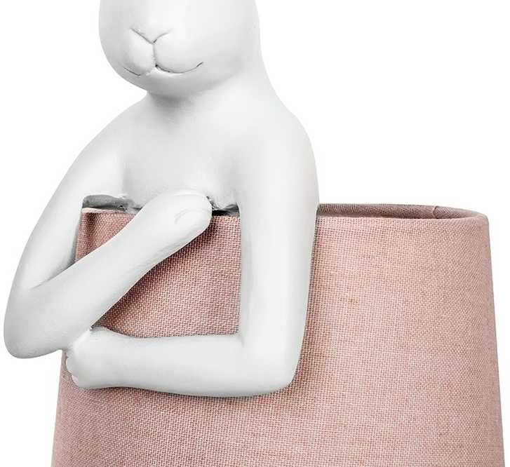 Stalo šviestuvas RABBIT, E14, baltos/rožinės sp.